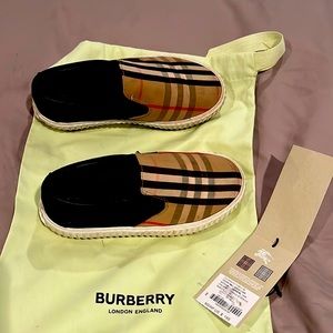 Burberry check kids size 31 sneakers.   Barely used worn only a few times.